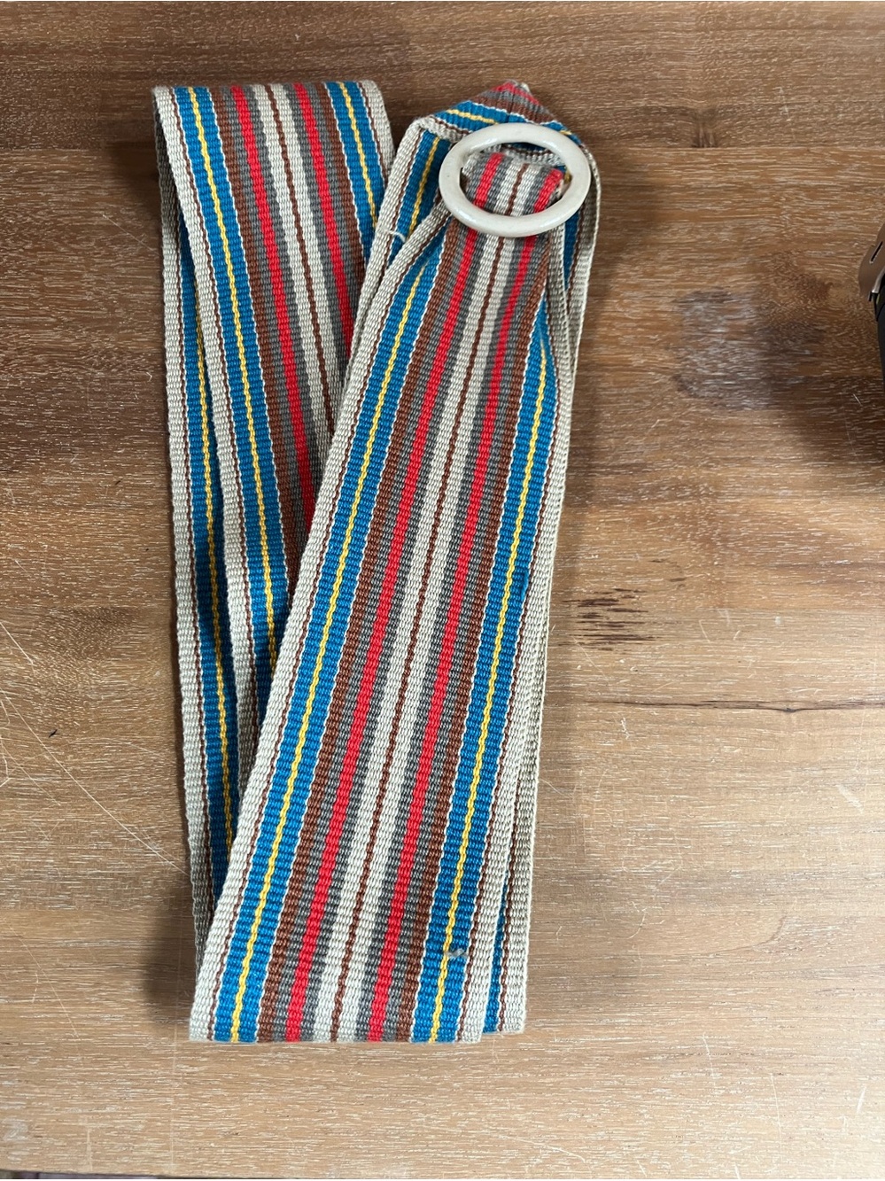 Vintage stripe adjustable belt